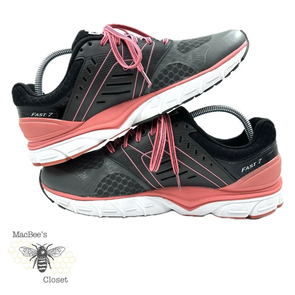 KARHU Fast 7 MRE Womens Running Athletic Shoes Black Gray Coral Size 10.5 - Picture 12 of 16